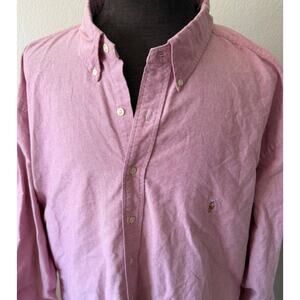 Ralph Lauren Classic Men's Oxford shirt Red Chambray w/heritage gussets 4XLT